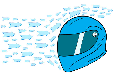 Conceptual illustration with an aero dynamic helmetのイラスト素材