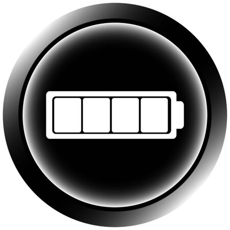 Black icon the button with the discharged empty batteryのイラスト素材