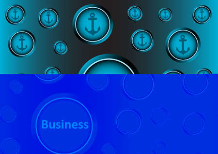 Icon with a business and symbols with an anchorのイラスト素材
