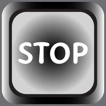 Square icon with the inscription stop with gradientのイラスト素材