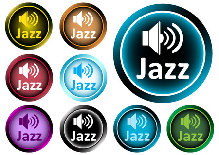 Clipart with a set of icons with musical styleのイラスト素材
