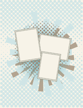 Three blank frames with an abstract backgroundのイラスト素材