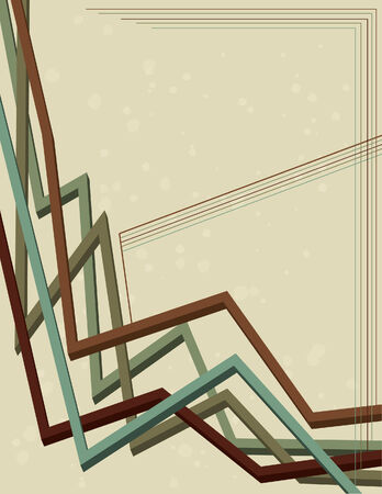 Main lines, smaller lines, background and grunge elements are all on separate layers. Lines and shading are grouped together, very easy to change colors on all objects. のイラスト素材