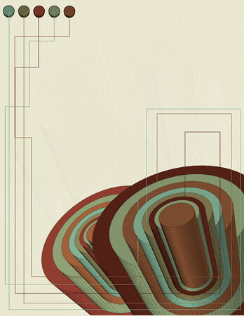 Top lines, main elements, background lines and background are all on separate layers.のイラスト素材