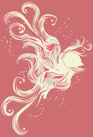 Head, body and wing elements are on separate layers. So is the background and spots. Lines are not a compound shape and are separated from each other. のイラスト素材