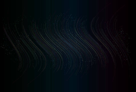 Lines with circles, main lines, sparkles and background are all on separate layers. Background fill is a dark gradient. のイラスト素材