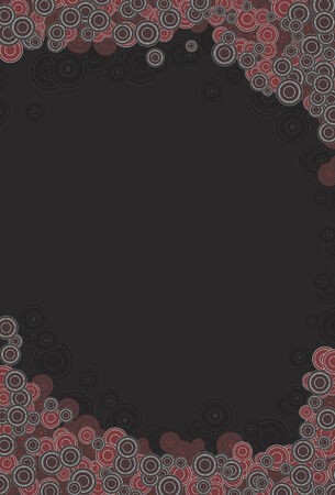 Front circles, background circles and background are all on separate layers. Each different type of circle is grouped together. Very easy to edit and manipulate. Cropped via clipping mask. のイラスト素材