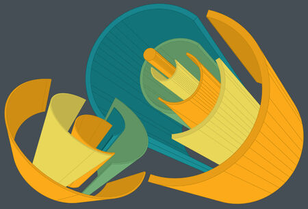 Main elements are on same layer grouped separately. Background is on separate layer. のイラスト素材