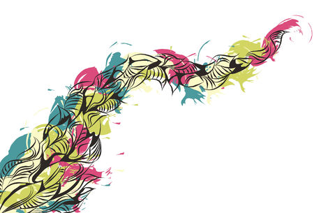 Messy Hand Drawn Painted Doodle Backgroundのイラスト素材