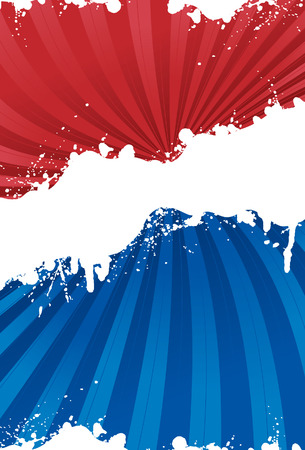 Red, white and blue patriotic background with grunge lineのイラスト素材