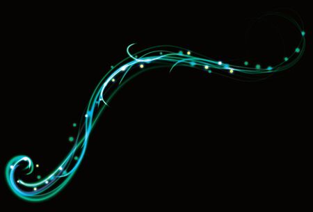 Blurry abstract green light effect backgroundの写真素材