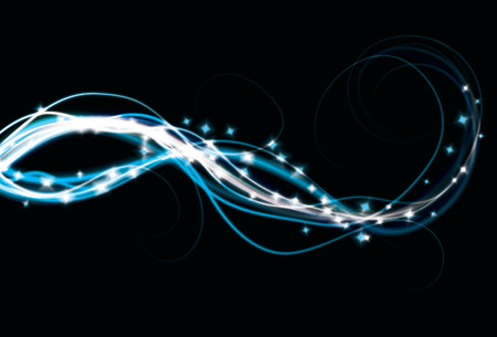 Blurry abstract blue light effect backgroundのイラスト素材