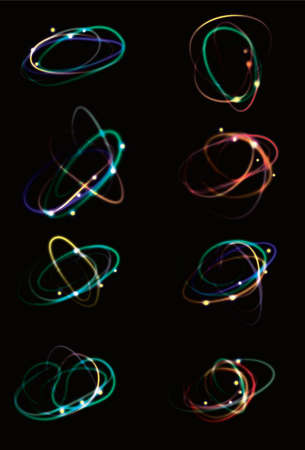 glowing light effect scribblesのイラスト素材