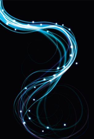 Blurry abstract blue light effect sparkle backgroundのイラスト素材