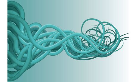 Abstract background of jumbled messy hand drawn blue linesのイラスト素材