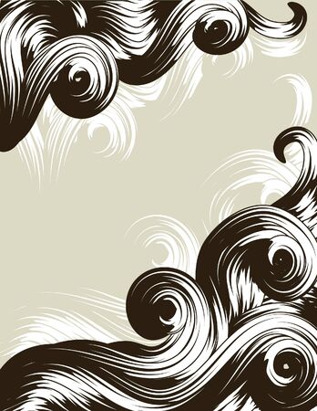 Hand Drawn ornate page borderのイラスト素材
