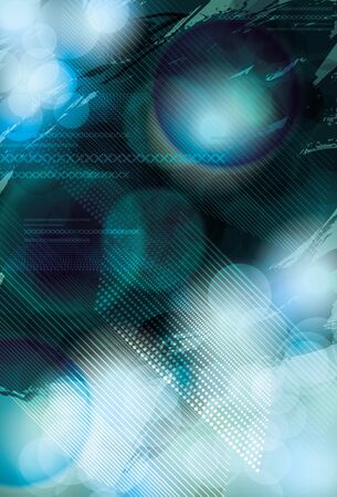 Blurry and bright blue abstract light effect backgroundのイラスト素材