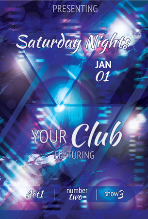 Shining  space style triangle light effect club flyerのイラスト素材