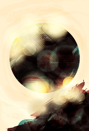 Blurry light effect grunge orb backgroundのイラスト素材