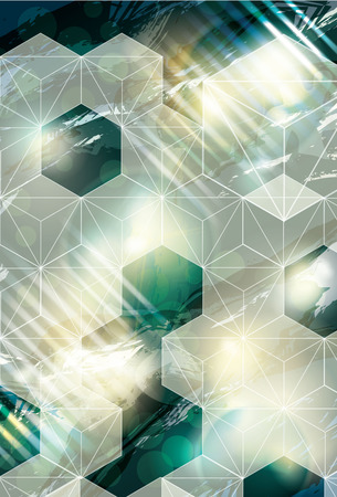 Funky Cube abstract background designのイラスト素材