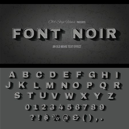 Vintage movie or retro cinema text effectのイラスト素材