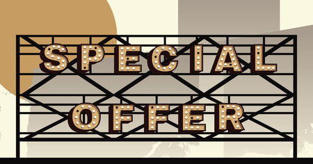 Vector marquee letter Special Offer signのイラスト素材