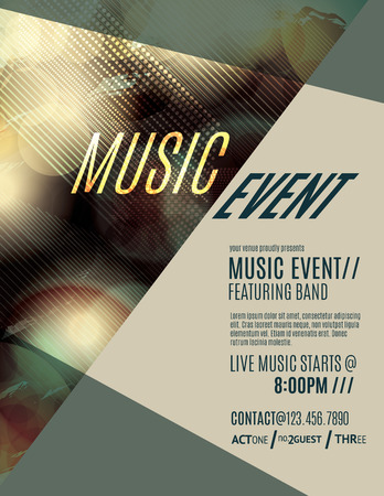 Modern and grunge club flyer templateのイラスト素材