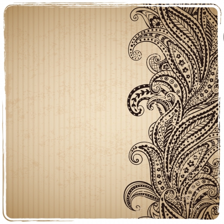 Beautiful vintage paisley ornamentのイラスト素材