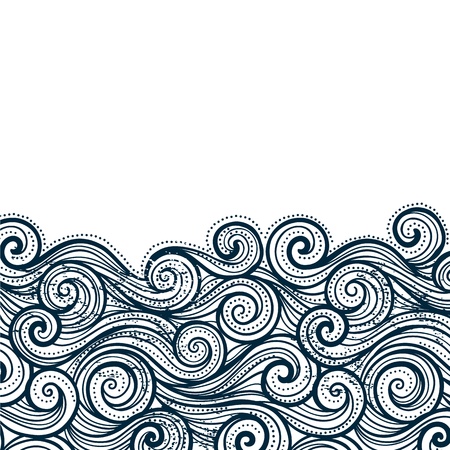 Beautiful wave backgroundのイラスト素材
