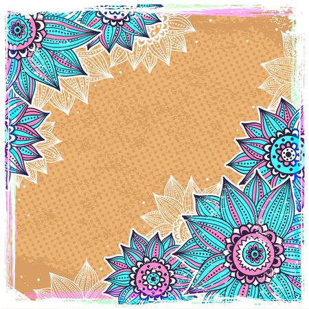 Vintage sunflower backgroundのイラスト素材