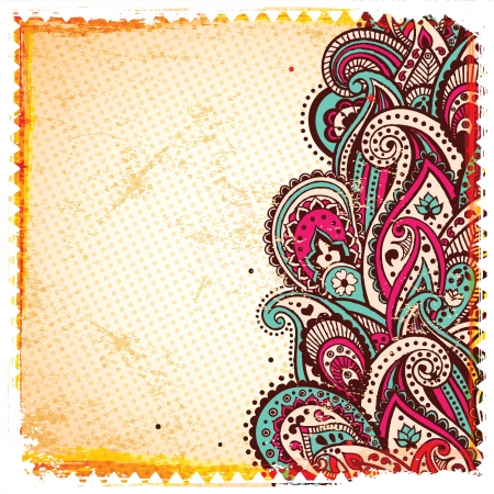 Abstract paisley backgroundのイラスト素材