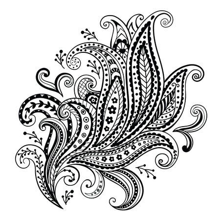 Beautiful floral ornamentのイラスト素材