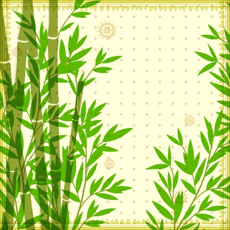 Bamboo vintage illustration can be used as a greeting cardのイラスト素材
