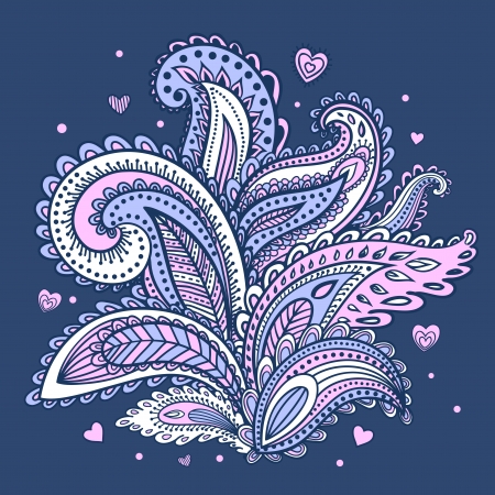 Beautiful Indian floral ornamentのイラスト素材