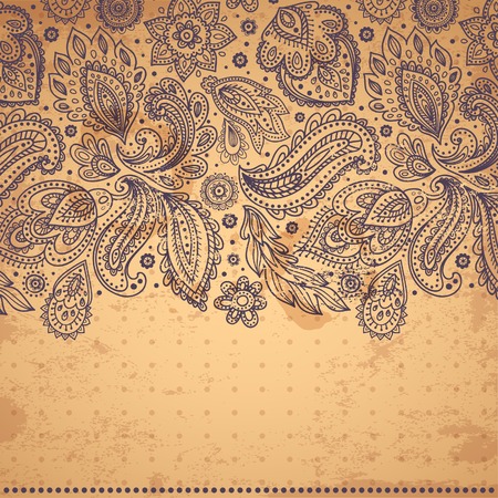 Beautiful Indian floral ornament for your businessのイラスト素材