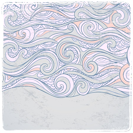 Purple abstract waves backgroundのイラスト素材