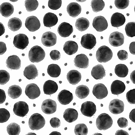 Watercolor hand painted circles seamlessのイラスト素材