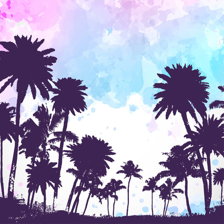 Vector Palm trees illustration for your businessのイラスト素材