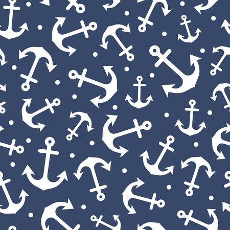 Beautiful blue anchor seamless for your businessのイラスト素材