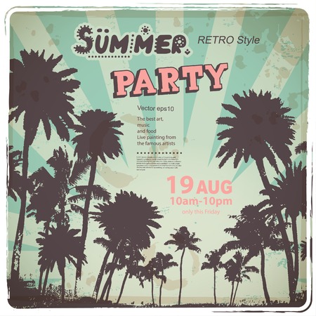 Vector Palm trees illustration for your businessのイラスト素材