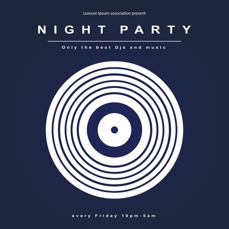 Vector party poster. Night club poster for your business.のイラスト素材