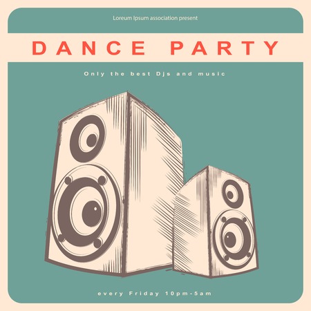 Vector party poster. Night club poster for your business.のイラスト素材