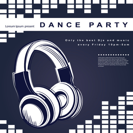 Vector party poster. Night club poster for your business.のイラスト素材