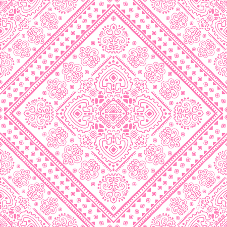 Vector Tribal Mexican vintage ethnic seamless patternのイラスト素材