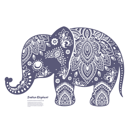 Vintage elephant illustration can be used as a greeting cardのイラスト素材