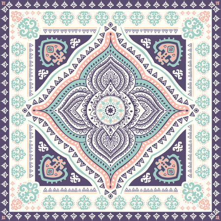 Vector Tribal Mexican vintage ethnic seamless patternのイラスト素材
