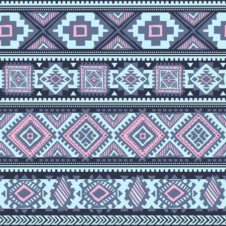 Vector Tribal Mexican vintage ethnic seamless patternのイラスト素材