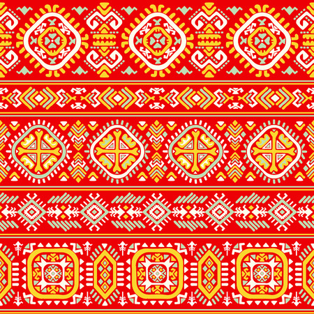 Vector Tribal Mexican vintage ethnic seamless patternのイラスト素材