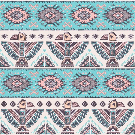 Vintage native American eagle illustration can be used as a greeting cardのイラスト素材