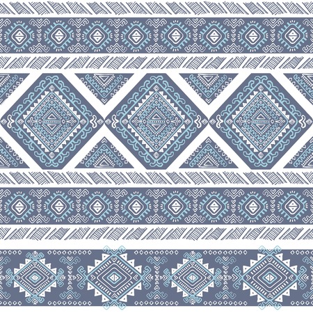Vector Tribal Mexican vintage ethnic seamless patternのイラスト素材